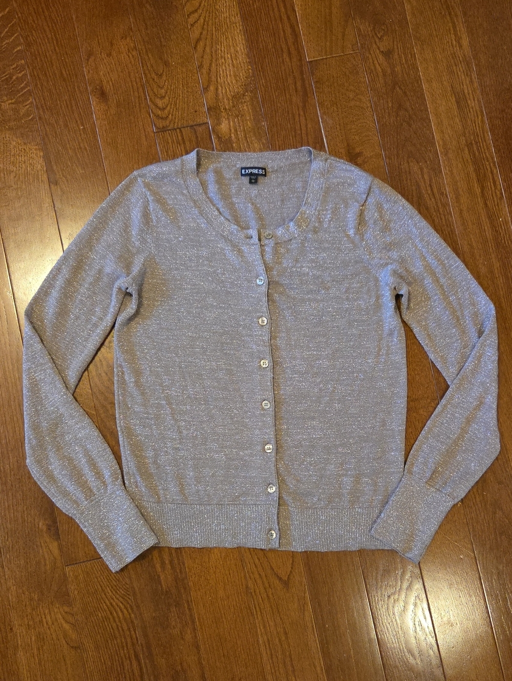 Express Women's Metallic Cardigan
